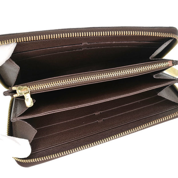 Louis Vuitton Brown Zippy Ebene Damier Long LV Wallet - Picture 6 of 6